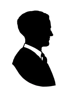 Junior Prints: Silhouette portrait of W. S. Collins Junior