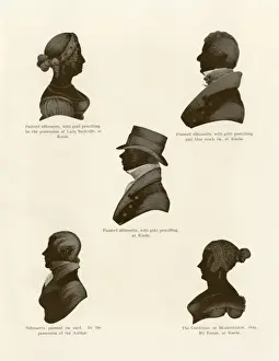 Profiles Prints: Silhouette portraits, early 19th century