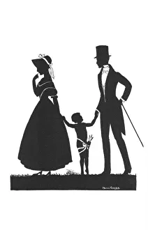 Crinoline Prints: Silhouette - Postcard Design