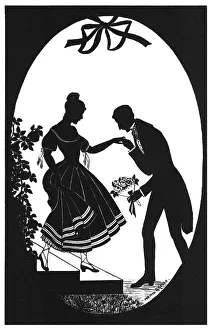 Kisses Prints: Silhouette - Postcard Design
