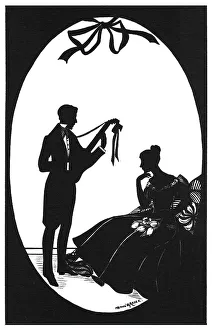 Tulips Prints: Silhouette - Postcard Design