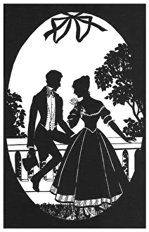 Balustrade Prints: Silhouette - Postcard Design