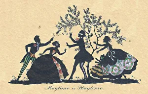Mans Prints: Silhouette - Postcard Design