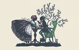 Outline Prints: Silhouette - Postcard Design