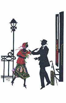 Outline Prints: Silhouette - Postcard Design