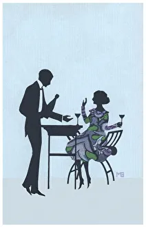 Outline Prints: Silhouette - Postcard Design