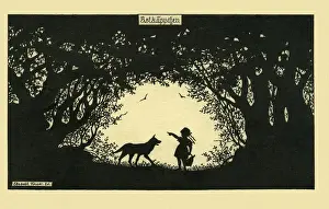 Silhouette. Red Riding Hood