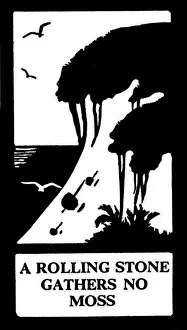 Roll Prints: Silhouette, A Rolling Stone Gathers No Moss