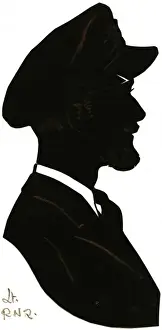 Reserves Prints: Silhouette of a Royal Naval Reserve Lieutenant