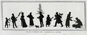 Puppets Prints: Silhouette of the sale of Christmas Toys