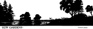 Silhouette scene of Kew Gardens