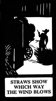 Barn Prints: Silhouette, Straws Show Which Way the Wind Blows