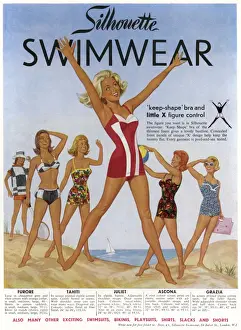 Happiness Prints: Silhouette swimwear advertisement, 1962