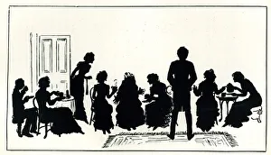 Furniss Gallery: Silhouette, Tea in the Drawing Room