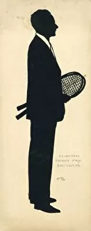 Images Dated 21st February 2012: Silhouette of a tennis player