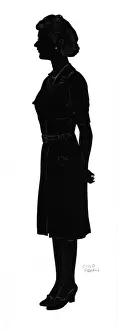 Earring Prints: Silhouette of a woman in Ciro pearls