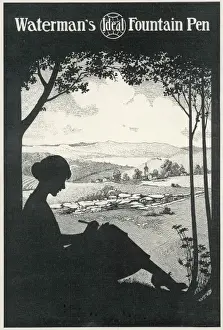 Writes Prints: Silhouette / Woman Writes