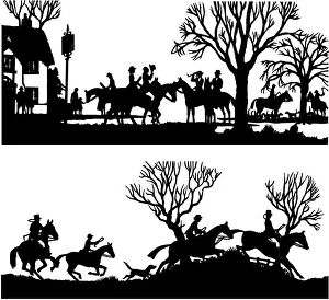 Riding Gallery: Silhouettes of the Chase by H. L. Oakley