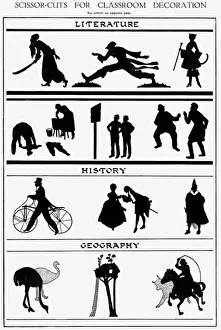 Teachers Prints: Silhouettes for classroom decoration by H. L. Oakley