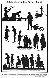 Locals Prints: Silhouettes in the sunny south by H. L. Oakley