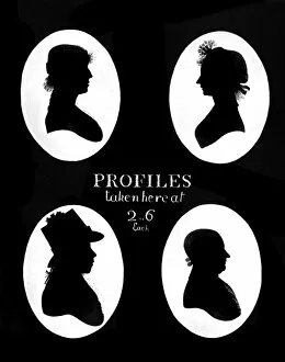 Images Dated 15th November 2011: Silhouettist advertisement, early nineteenth centurh
