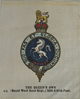 Images Dated 30th April 2012: Silk Regimental Badges