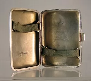 Images Dated 31st January 2012: Silver cigarette case - WWI