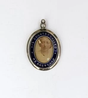 Images Dated 4th October 2012: Silver / enamel locket His Country Called, He Answered
