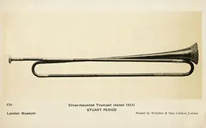 1651 Prints: Silver-mounted Stuart period Trumpet - dated 1651