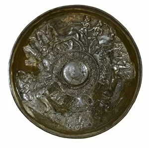 Chariots Collection: Silver patera. Iberian art