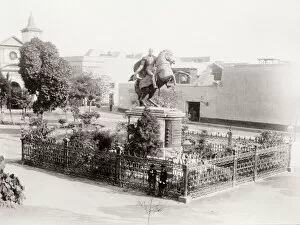 Peru Gallery: Simon Bolivar equestrian, horse, statue, Lima Peru