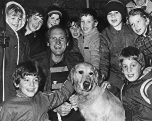 Images Dated 10th November 2016: Simon Groom and Goldie, BBC Blue Peter