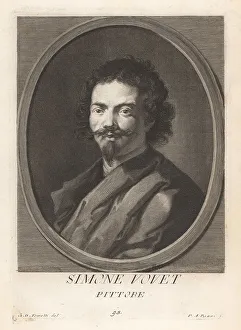 Medici Prints: Simon Vouet, French painter, 1590-1649