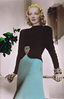 Simple dinner gown designed by Dolly Tree for Virginia Bruce