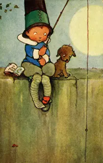 Rhymes Prints: Simple Simon went a-Fishing