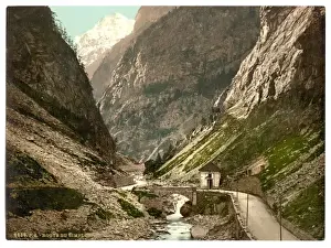 Simplon Prints: Simplon Pass, Gondoschlucht, Valais, Alps of, Switzerland