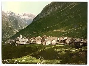 Simplon Prints: Simplon Pass, the village, Valais, Alps of, Switzerland