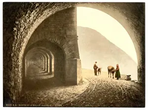 Simplon Prints: Simplon Pass, Winter Gallery, Valais, Alps of, Switzerland