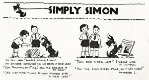 Simply Simon Cartoon Strip by Iris Chick