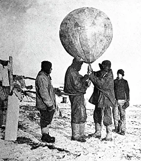 Simpson inflating a weather balloon