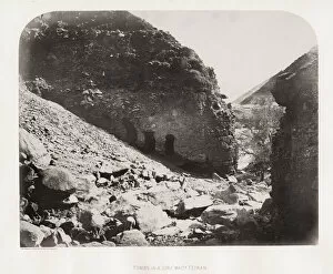 Sinai - tombs in a jorf, Wady Feiran
