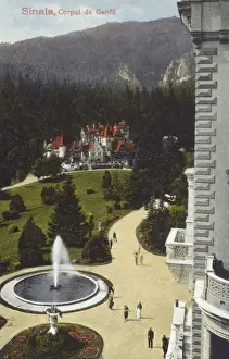 Prahova Prints: Sinaia - Romania - View toward Peles Castle