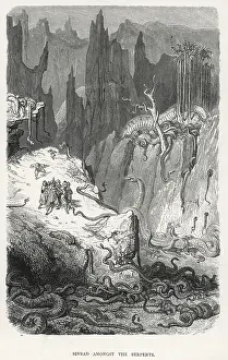 Serpents Prints: Sinbad and Serpents(Dore