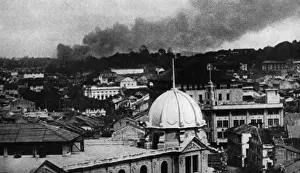 Malaya Prints: Singapore after air raid