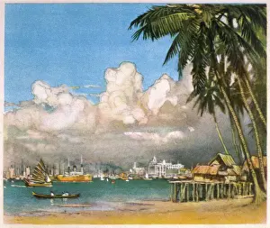 Singapore Prints: Singapore / Beach 1931