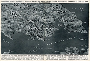 Retreated Collection: Singapore besieged by Japan, by G. H. Davis