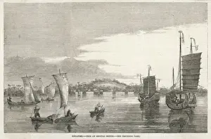 Singapore Prints: Singapore / Harbour 1857