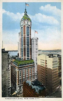 Skyscraper Prints: Singer Building, New York City, USA