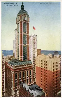 Manhattan Prints: The Singer Building, New York, USA - located on the north-west corner of Broadway