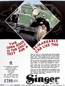 Singer Six Car Advertisement, 1931